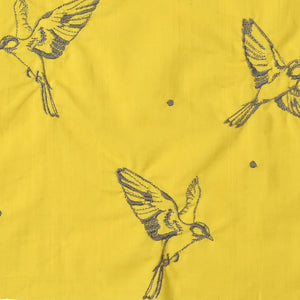 Embroidered Bird Cotton Sheeting