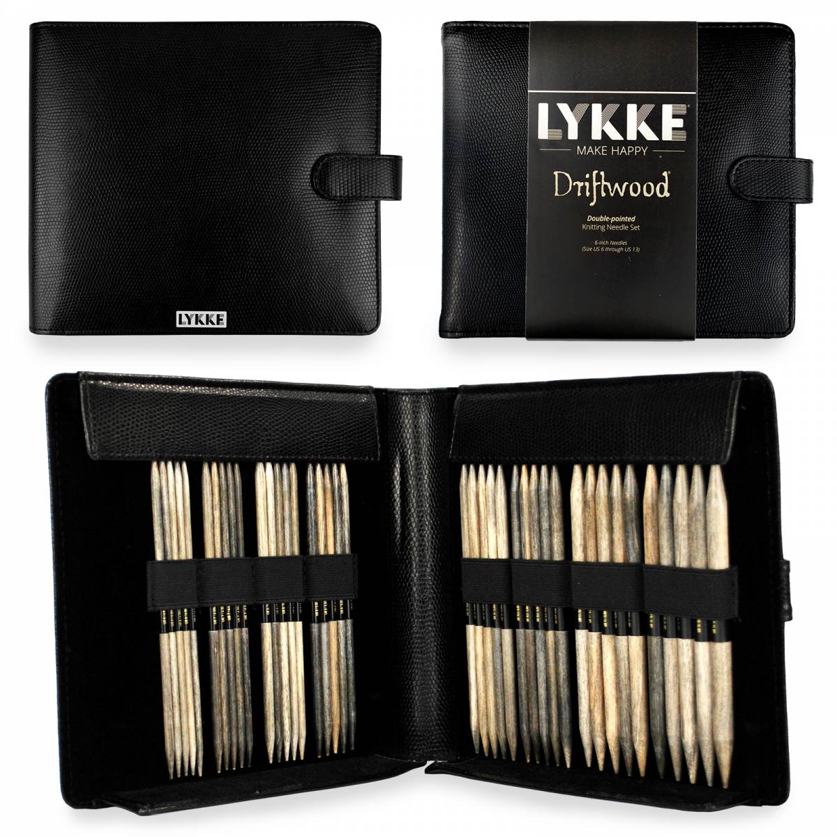 LYKKE umber Double Pointed Knitting Needles Set 6/ 15cm Sizes US 6